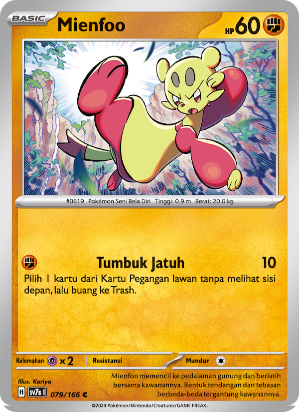 Mienfoo 079 — Bimbingan Rasi (Indonesian Pokémon TCG card)