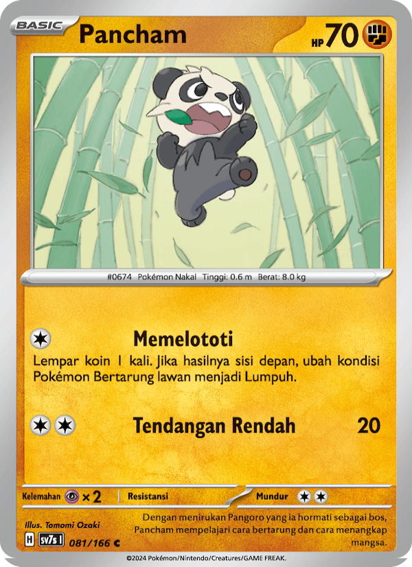 Pancham 081 — Bimbingan Rasi (Indonesian Pokémon TCG card)