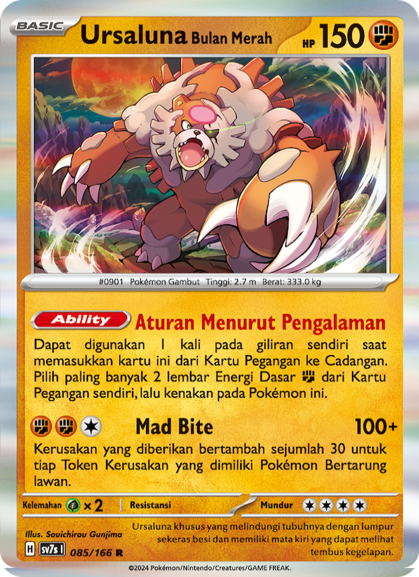 Ursaluna Bulan Merah 085 — Bimbingan Rasi (Indonesian Pokémon TCG card)