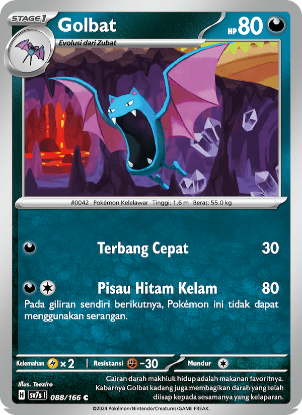 Golbat 088 — Bimbingan Rasi (Indonesian Pokémon TCG card)
