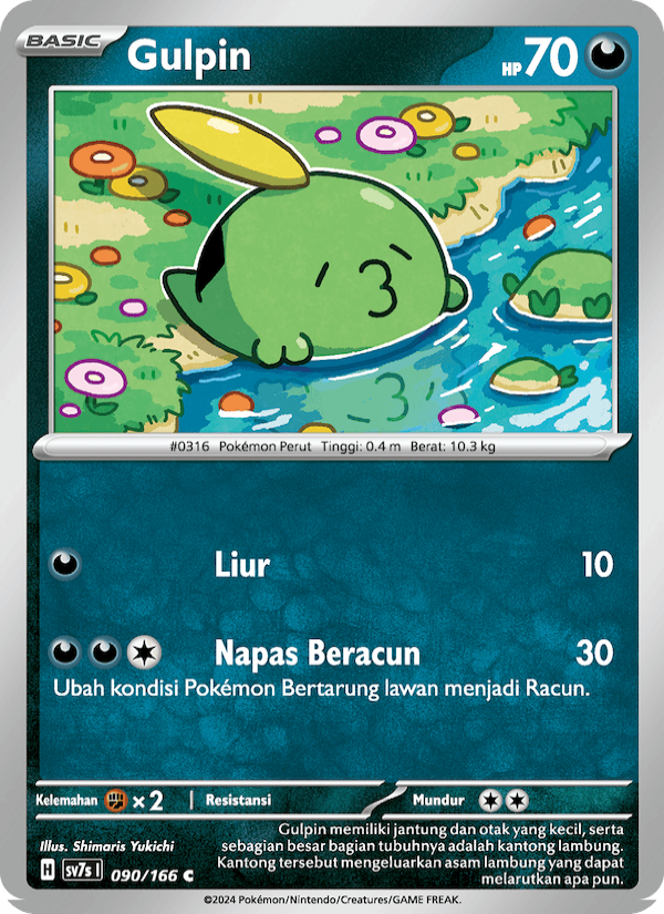 Gulpin 090 — Bimbingan Rasi (Indonesian Pokémon TCG card)