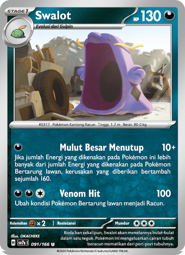 Swalot 091 — Bimbingan Rasi (Indonesian Pokémon TCG card)