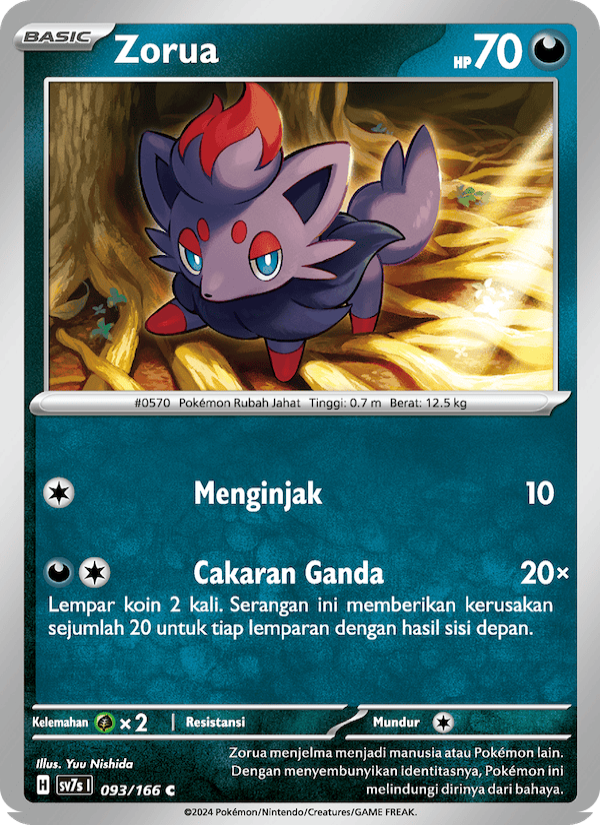 Zorua 093 — Bimbingan Rasi (Indonesian Pokémon TCG card)