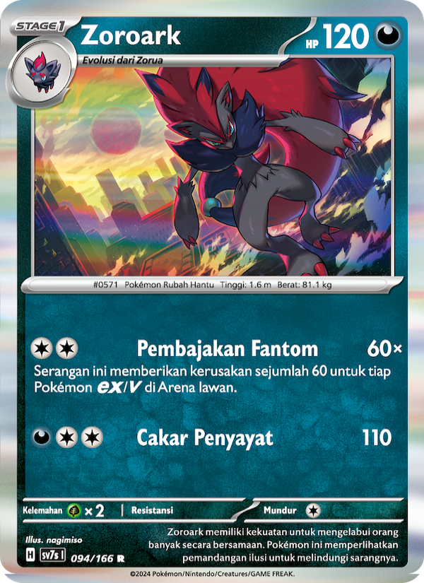Zoroark 094 — Bimbingan Rasi (Indonesian Pokémon TCG card)