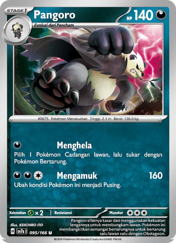 Pangoro 095 — Bimbingan Rasi (Indonesian Pokémon TCG card)