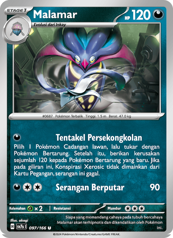 Malamar 097 — Bimbingan Rasi (Indonesian Pokémon TCG card)