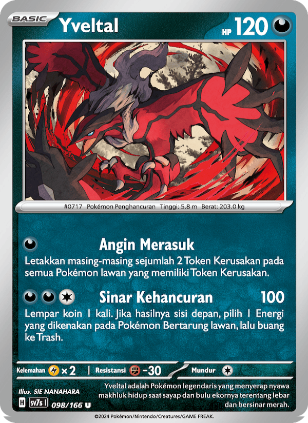 Yveltal 098 — Bimbingan Rasi (Indonesian Pokémon TCG card)