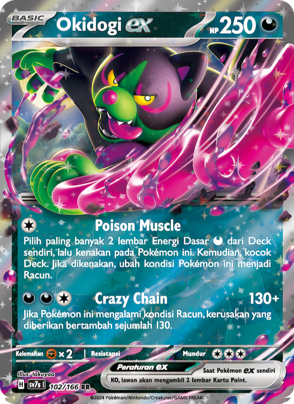 Okidogi ex 102 — Bimbingan Rasi (Indonesian Pokémon TCG card)