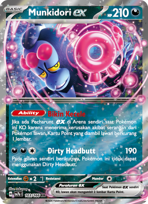 Munkidori ex 103 — Bimbingan Rasi (Indonesian Pokémon TCG card)