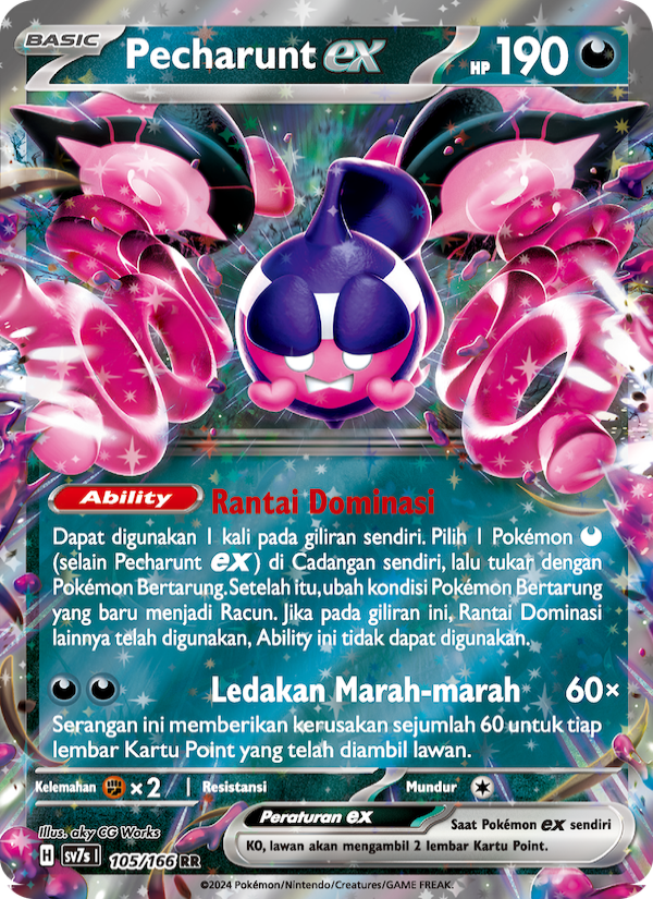 Pecharunt ex 105 — Bimbingan Rasi (Indonesian Pokémon TCG card)