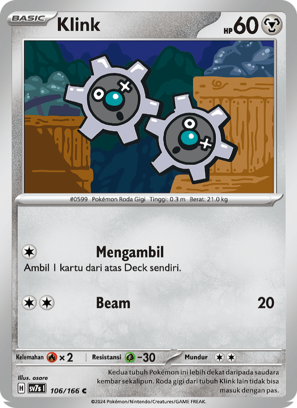 Klink 106 — Bimbingan Rasi (Indonesian Pokémon TCG card)