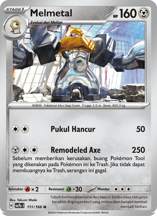 Melmetal 111 — Bimbingan Rasi (Indonesian Pokémon TCG card)