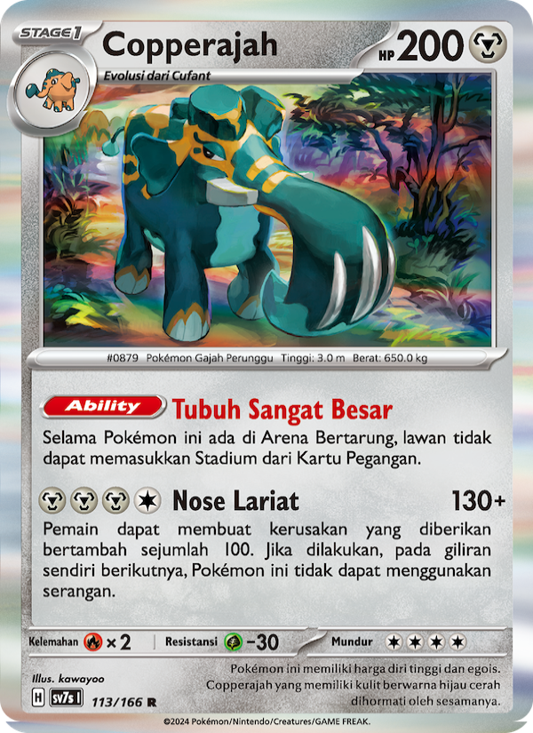 Copperajah 113 — Bimbingan Rasi (Indonesian Pokémon TCG card)