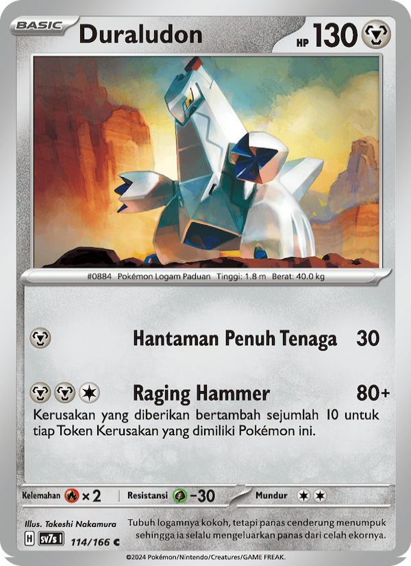 Duraludon 114 — Bimbingan Rasi (Indonesian Pokémon TCG card)