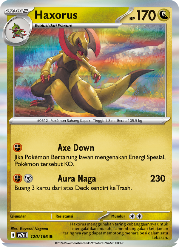 Haxorus 120 — Bimbingan Rasi (Indonesian Pokémon TCG card)