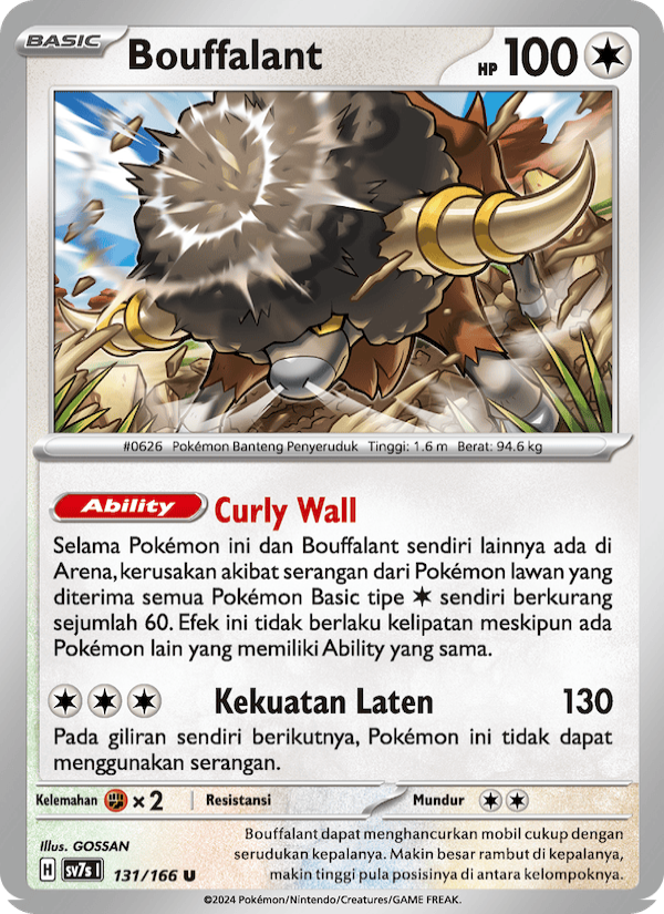 Bouffalant 131 — Bimbingan Rasi (Indonesian Pokémon TCG card)