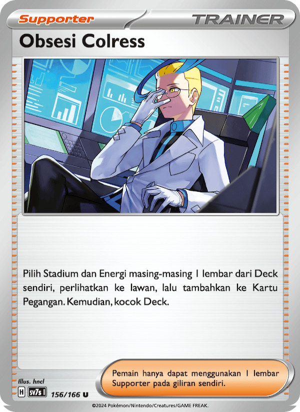 Obsesi Colress‌ 156 — Bimbingan Rasi (Indonesian Pokémon TCG card)