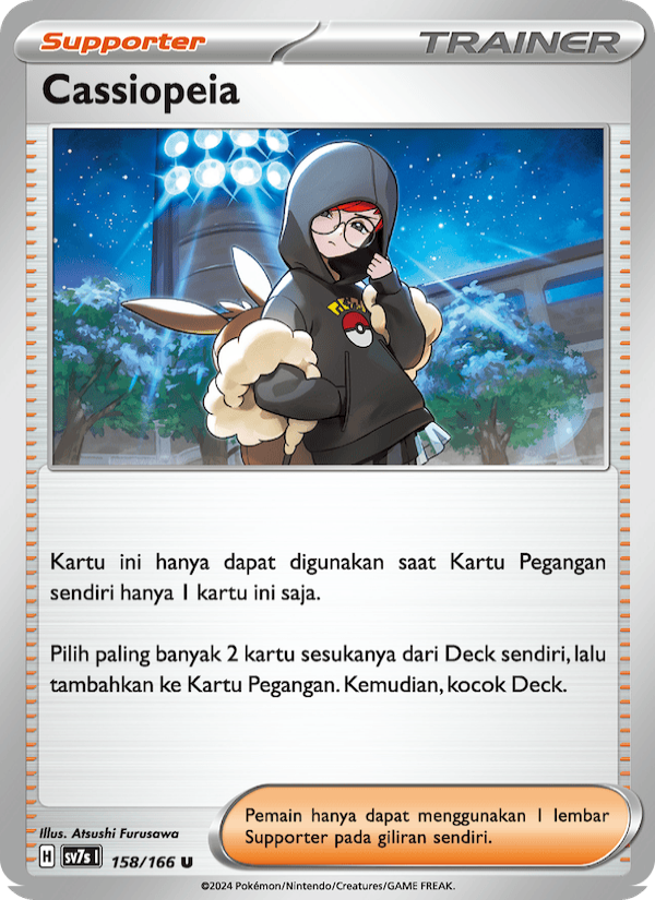 Cassiopeia‌ 158 — Bimbingan Rasi (Indonesian Pokémon TCG card)