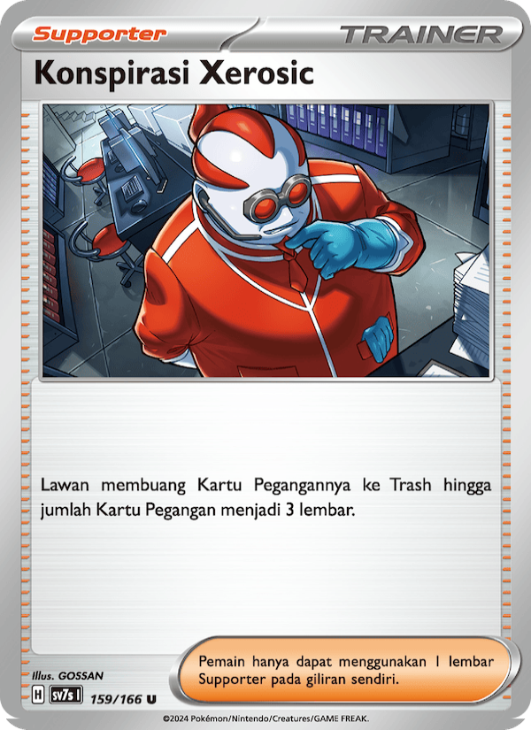 Konspirasi Xerosic 159 — Bimbingan Rasi (Indonesian Pokémon TCG card)