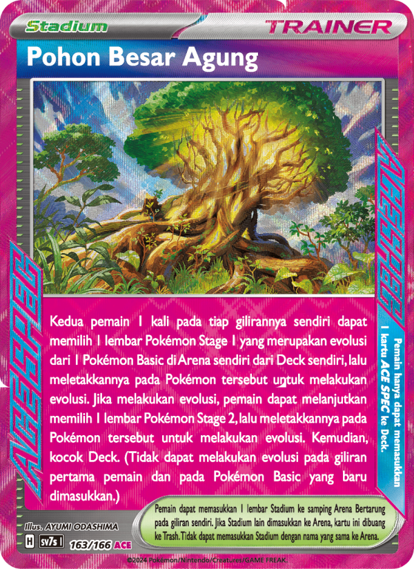 Pohon Besar Agung‌ 163 — Bimbingan Rasi (Indonesian Pokémon TCG card)