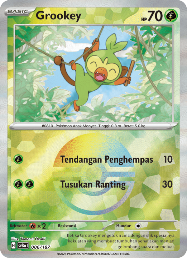Grookey 006 — Festival Terastal ex (Indonesian Pokémon TCG card)
