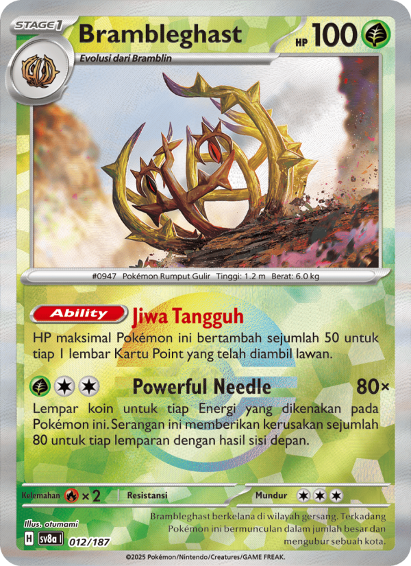 Brambleghast 012 — Festival Terastal ex (Indonesian Pokémon TCG card)