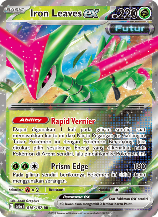 Iron Leaves ex 016 — Festival Terastal ex (Indonesian Pokémon TCG card)