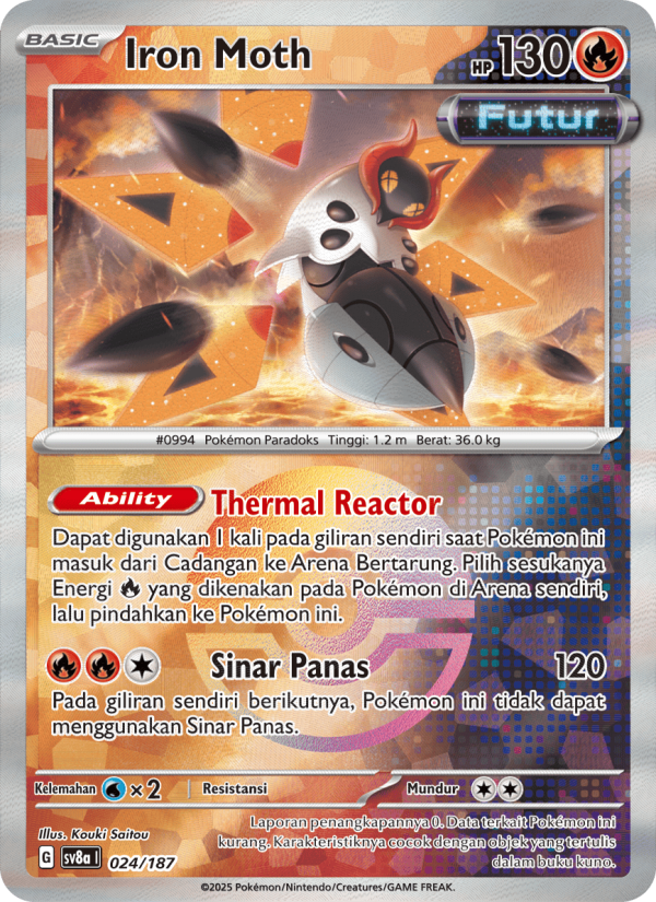 Iron Moth 024 — Festival Terastal ex (Indonesian Pokémon TCG card)