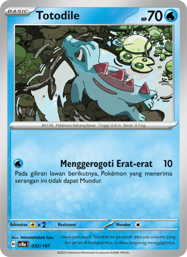 Totodile 032 — Festival Terastal ex (Indonesian Pokémon TCG card)
