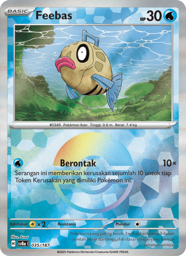 Feebas 035 — Festival Terastal ex (Indonesian Pokémon TCG card)