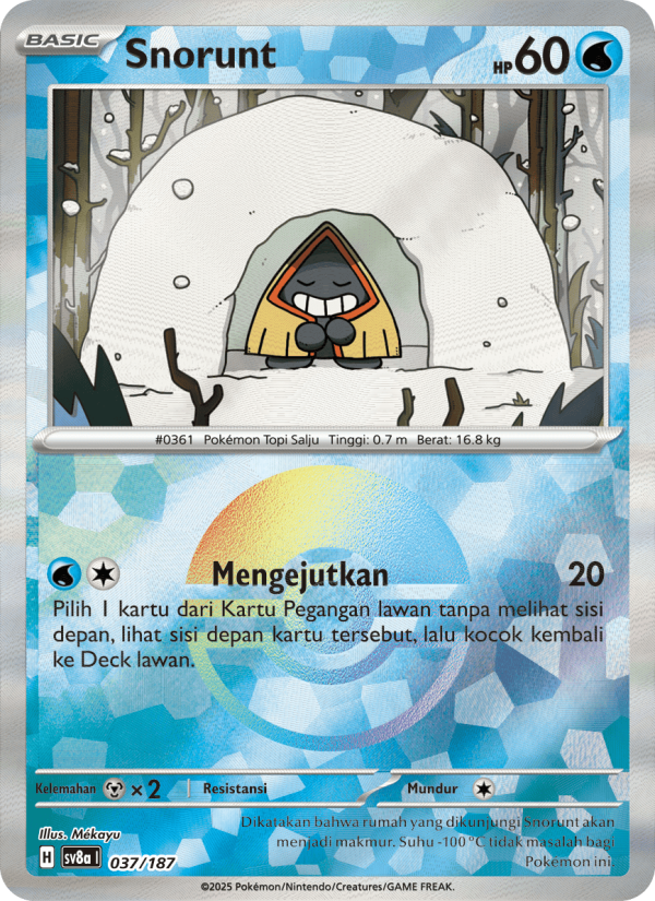 Snorunt 037 — Festival Terastal ex (Indonesian Pokémon TCG card)
