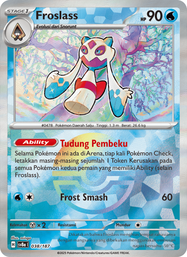 Froslass 038 — Festival Terastal ex (Indonesian Pokémon TCG card)