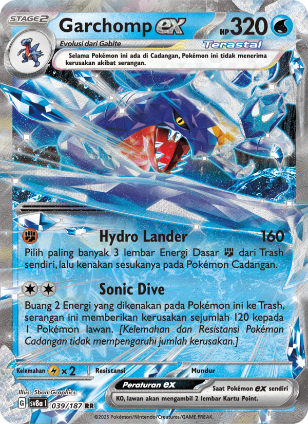 Garchomp ex 039 — Festival Terastal ex (Indonesian Pokémon TCG card)