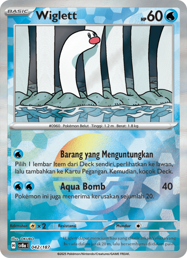 Wiglett 042 — Festival Terastal ex (Indonesian Pokémon TCG card)