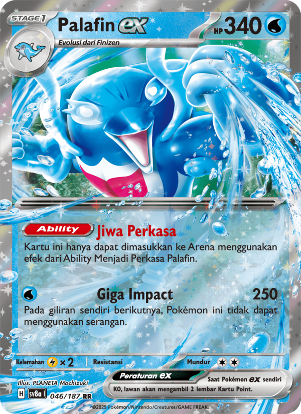Palafin ex 046 — Festival Terastal ex (Indonesian Pokémon TCG card)