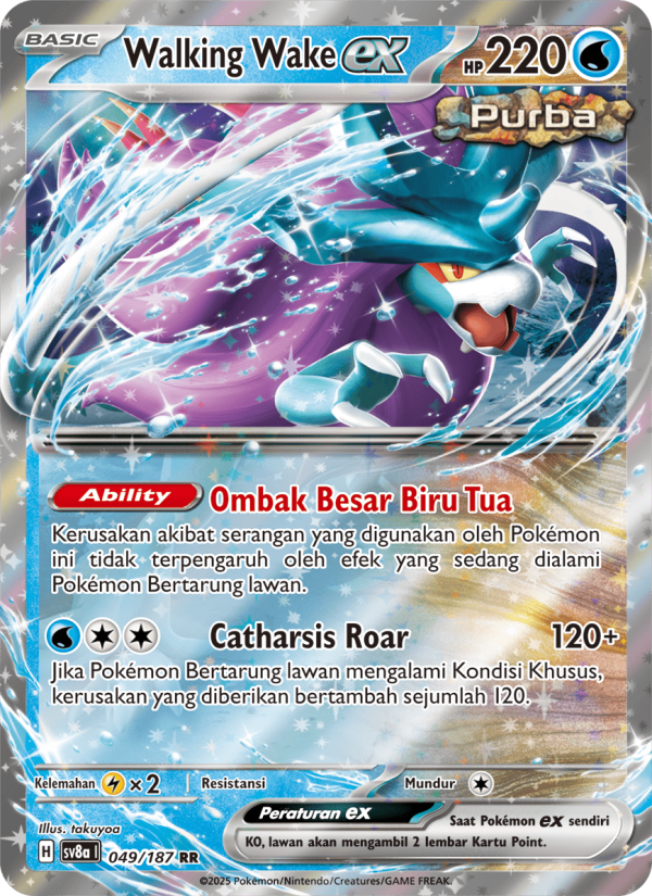 Walking Wake ex 049 — Festival Terastal ex (Indonesian Pokémon TCG card)