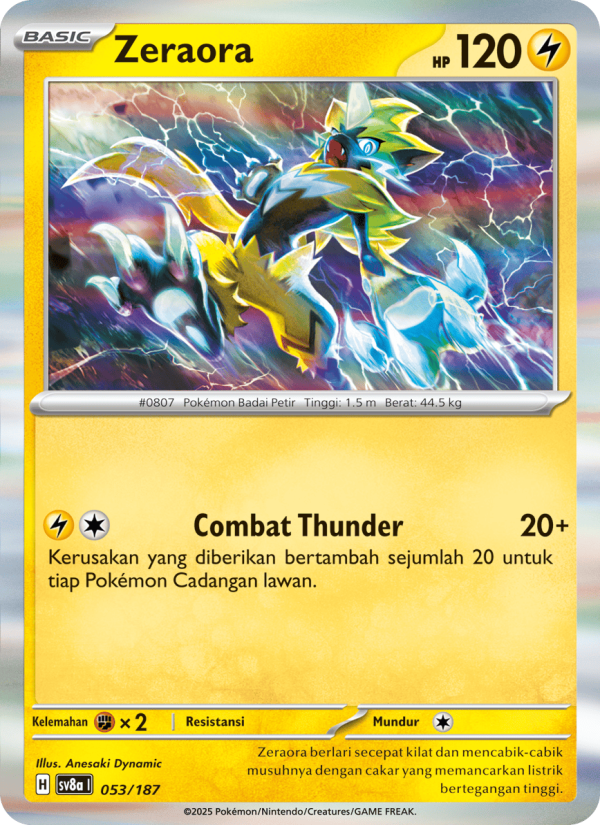 Zeraora 053 — Festival Terastal ex (Indonesian Pokémon TCG card)
