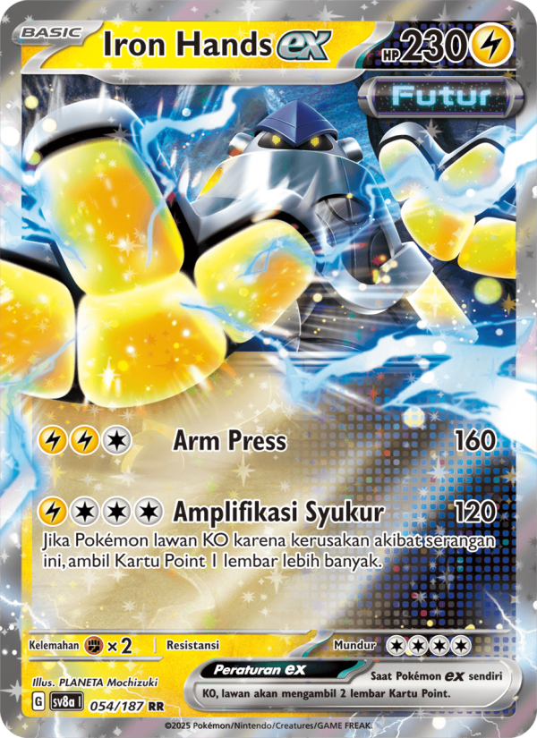 Iron Hands ex 054 — Festival Terastal ex (Indonesian Pokémon TCG card)