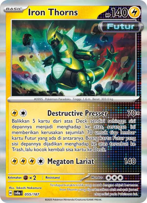 Iron Thorns 055 — Festival Terastal ex (Indonesian Pokémon TCG card)