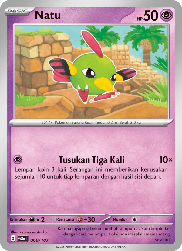 Natu 060 — Festival Terastal ex (Indonesian Pokémon TCG card)