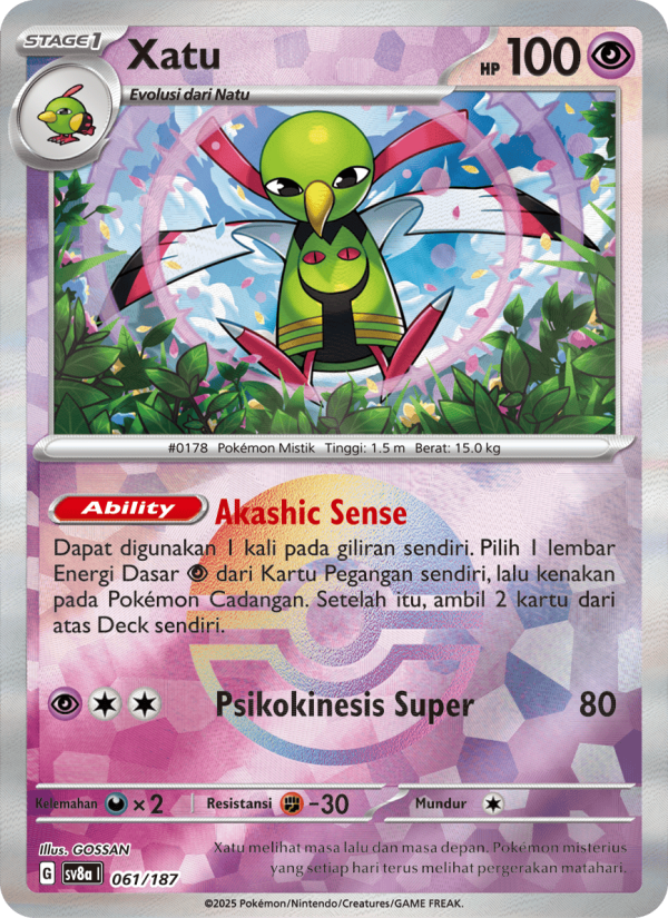 Xatu 061 — Festival Terastal ex (Indonesian Pokémon TCG card)