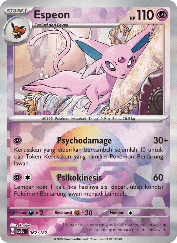 Espeon 062 — Festival Terastal ex (Indonesian Pokémon TCG card)