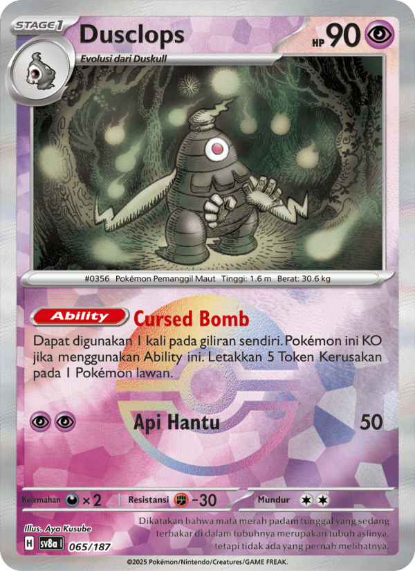 Dusclops 065 — Festival Terastal ex (Indonesian Pokémon TCG card)