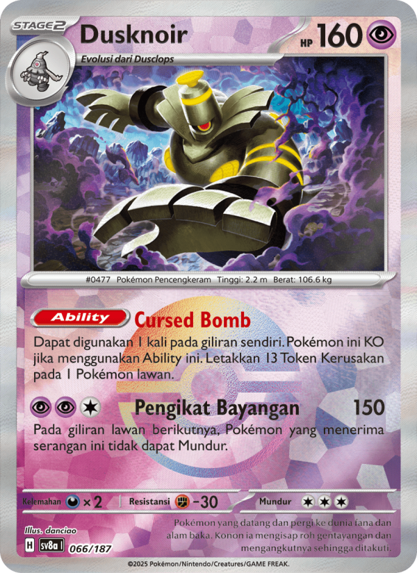 Dusknoir 066 — Festival Terastal ex (Indonesian Pokémon TCG card)