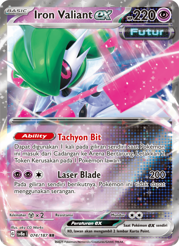 Iron Valiant ex 074 — Festival Terastal ex (Indonesian Pokémon TCG card)