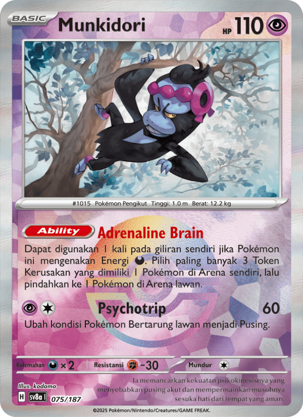 Munkidori 075 — Festival Terastal ex (Indonesian Pokémon TCG card)