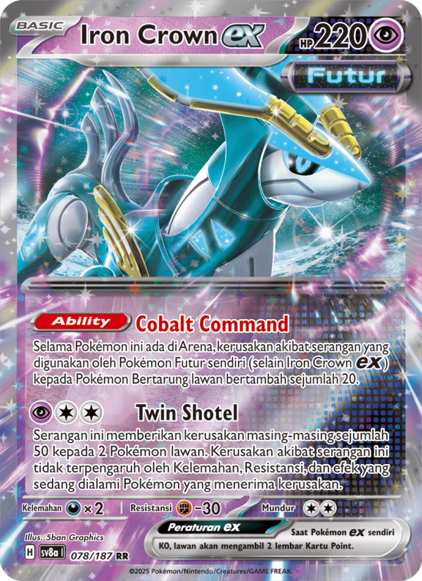 Iron Crown ex 078 — Festival Terastal ex (Indonesian Pokémon TCG card)