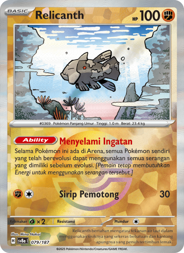Relicanth 079 — Festival Terastal ex (Indonesian Pokémon TCG card)