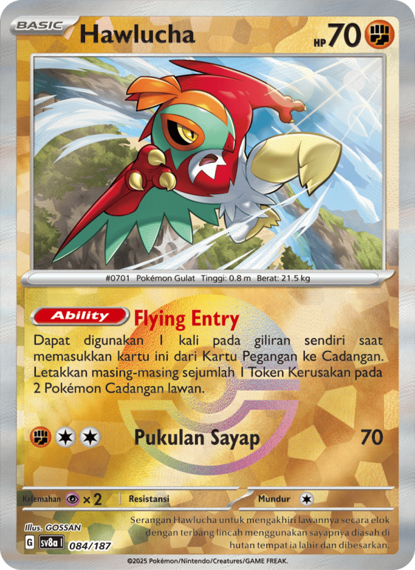 Hawlucha 084 — Festival Terastal ex (Indonesian Pokémon TCG card)