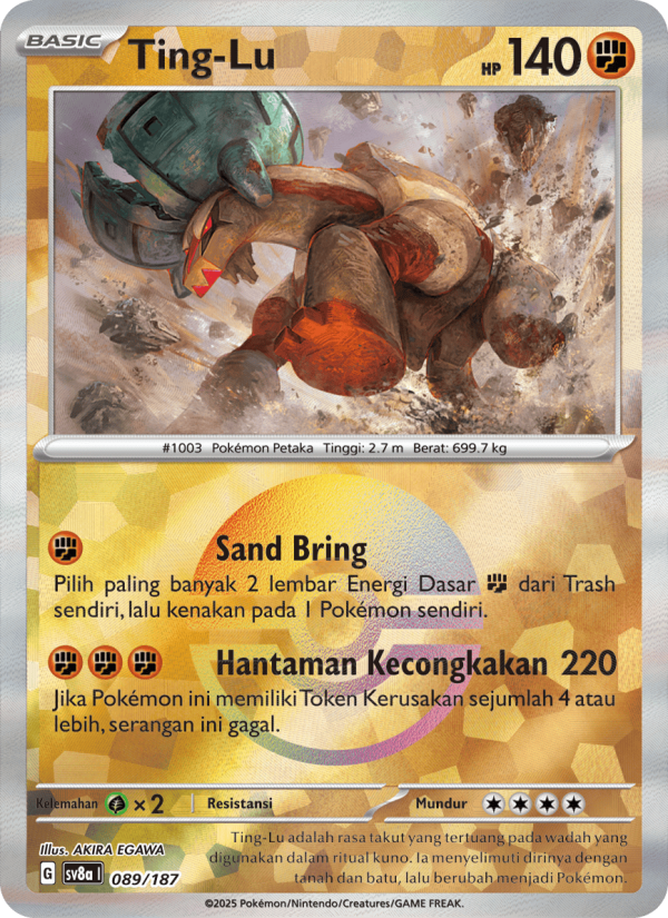 Ting-Lu 089 — Festival Terastal ex (Indonesian Pokémon TCG card)